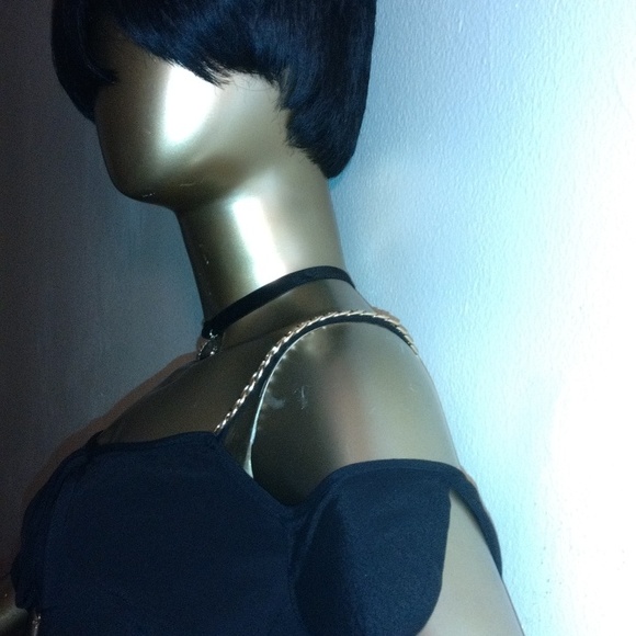 bebe black chain jumpsuit size small - Picture 8 of 15